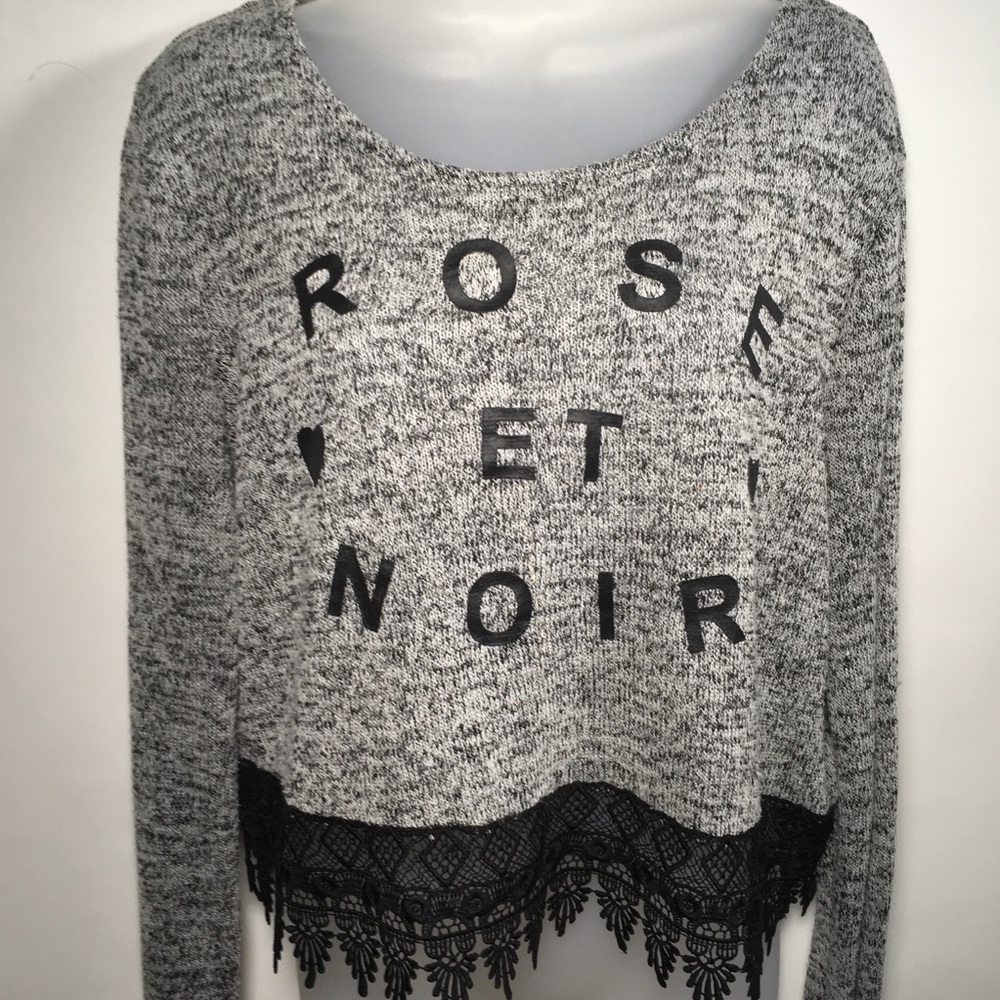 Divided by H&M Long sleeve Rose Et Noir shirt